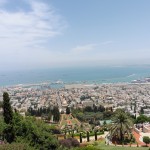 The Bahá'í World Centre Gardens and the City of Haifa below