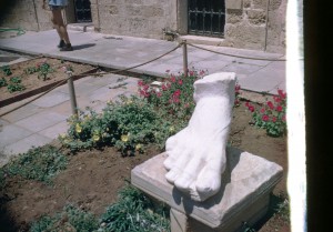 The Same Foot in 1974 - It has been moved