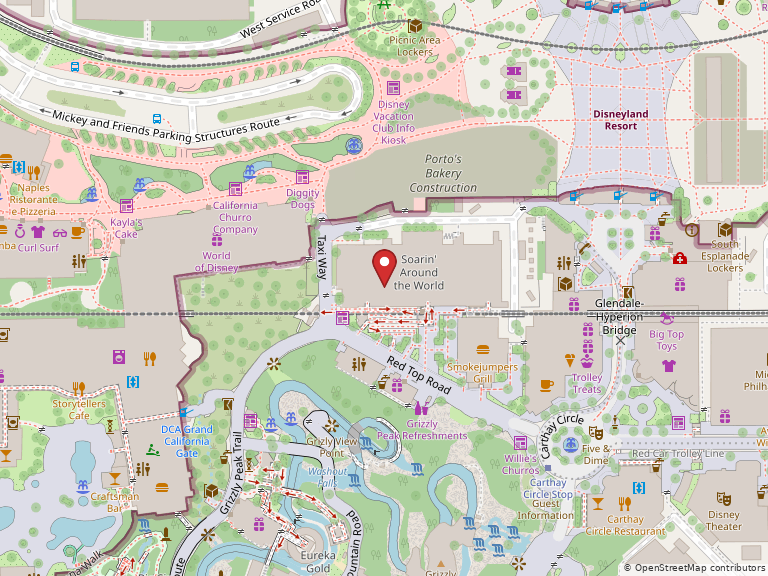 Map showing 1313 Disneyland Dr, Anaheim, CA, 92802, United States