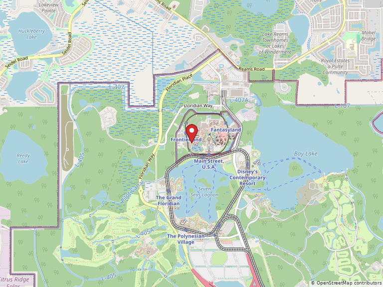 Map showing 4875 Caribbean Way, Lake Buena Vista, FL, 32830, United States