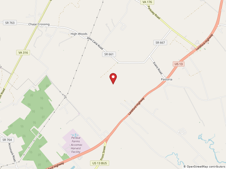 Map showing Upshur Lane, VA