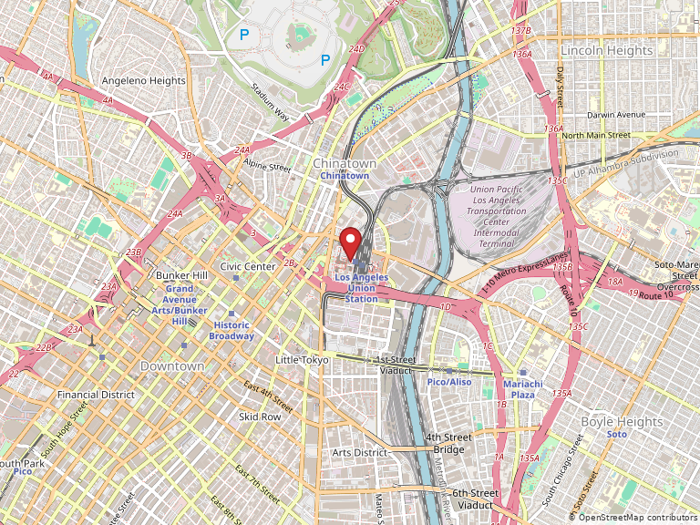 Map showing 800 N Alameda St, Los Angeles, CA, 90012, United States