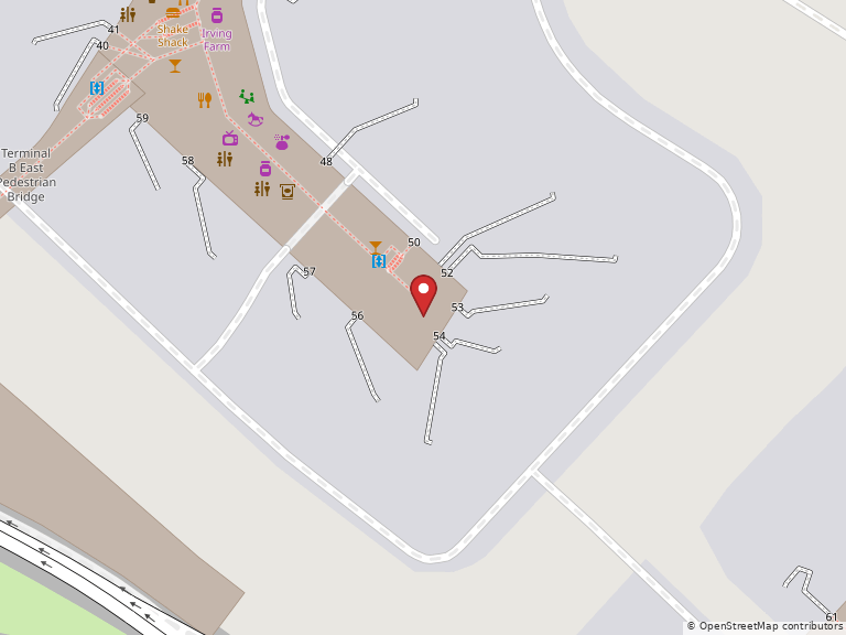 Map showing Terminal B, New York, NY, 11371, United States