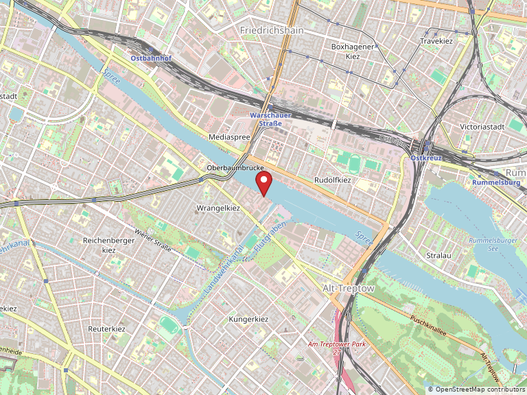 Map showing Schlesische Str. 27, Berlin, Berlin, 10997, Germany