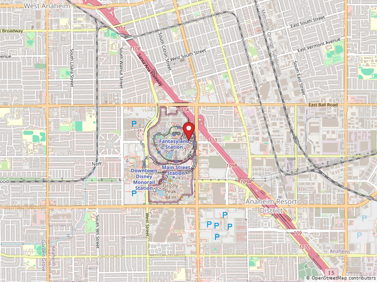 Map showing 1313 Disneyland Dr, Anaheim, CA, 92802, United States